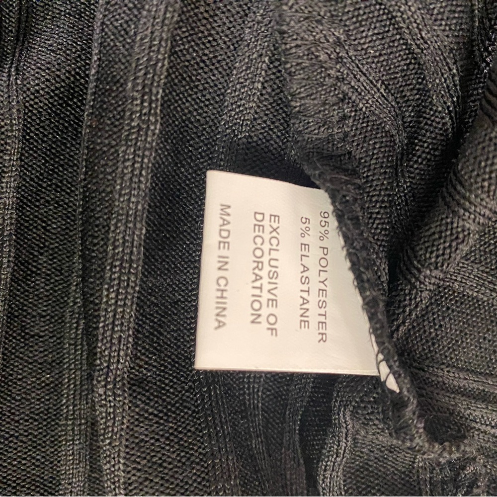 NWOT Black Ribbed Open Cardigan - Picture 4 of 5